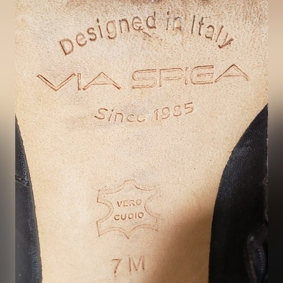 Via Spiga Women's Brown Leather Boot Size 7 M - Picture 14 of 15